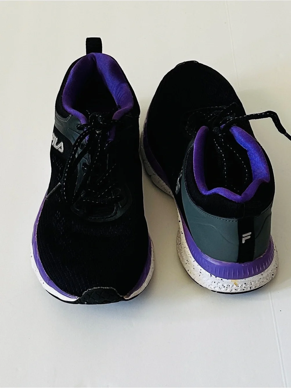 Fila Women’s Black and Purple Athletic Sneakers